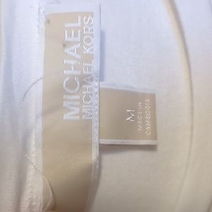 Michael Kors Perfect White Dressed Up Tank w/Sheer detailing Size M